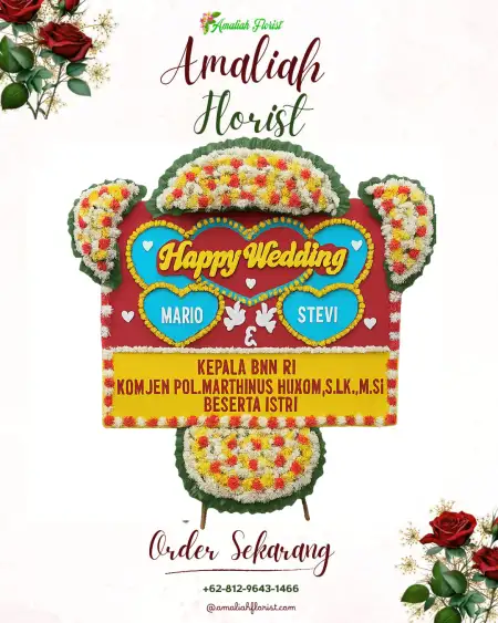Papan Bunga Pernikahan Susuhbango